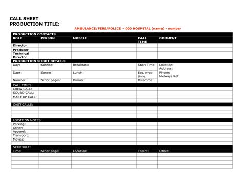 Call Sheet Example 的图像结果