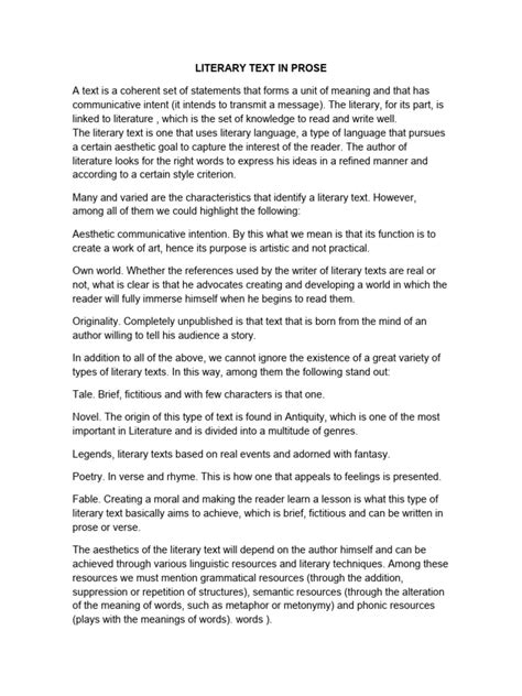 Image result for Prose Paragraph Example