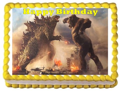 King Kong...Godzilla Image Edible Cake Topper | Ubuy India