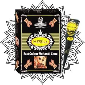 HANSIKA Mehandi Fast Cone Box, Fast Colour Quick Drying, Waterproof ...