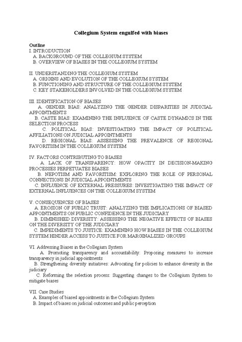 Collegium System engulfed with biases - Collegium System engulfed with ...