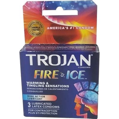 TROJAN FIRE & ICE CONDOMS DUAL ACTION LUBRICANT 18 India | Ubuy