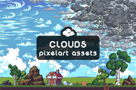 Cloud Pixel Art Grid