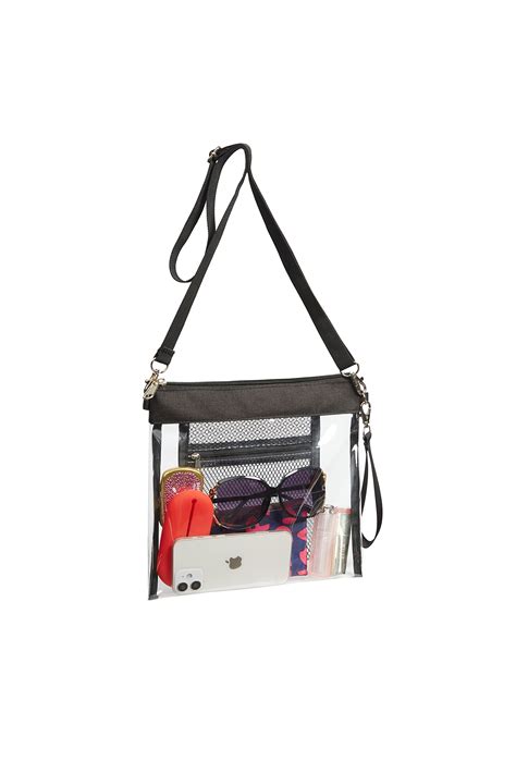 Buy Clear Crossbody Purse See Through Shoulder Bag Transparent With ...