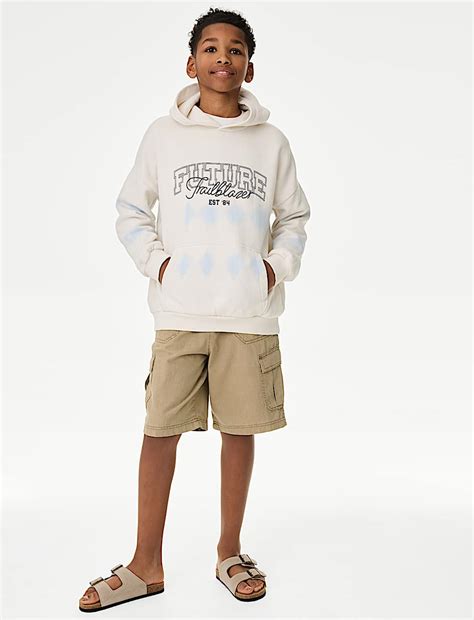 Buy Pure Cotton Cargo Shorts (6-16 Yrs) at Marks & Spencer