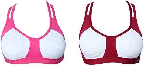 Buy PRANKY Non Padded Solid Printed Wire Free WiFi Sports Bra for Women ...