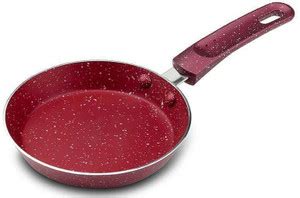 Shri & Sam Mini Fry Pan, Aluminum , Red Fry Pan 15 cm diameter 1 L ...