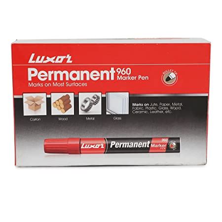 Luxor Permanent Marker in Classic Black, Pack of 10, Ideal for ...