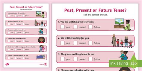 Past, Present or Future Tense Paper Quiz