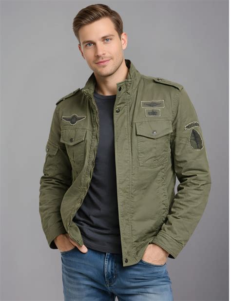 L'MONTE Men's Army Green Fleece-Lined Bomber Jacket – Lmonte International