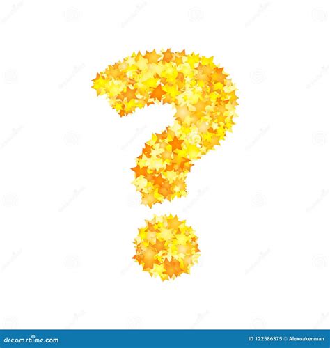 Vector Yellow Stars Font, Question Mark | CartoonDealer.com #122586375