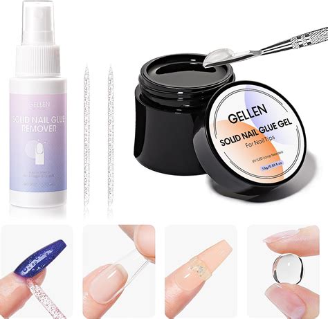 Amazon.com: LIMEGIRL Solid Nail Glue Gel Kit with UV Lamp & Remover ...
