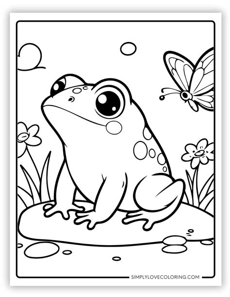 Frog Coloring Pages Aesthetic - King Printables
