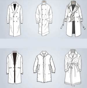 风衣大衣款式图-男装设计-服装设计-服装设计网手机版|触屏版