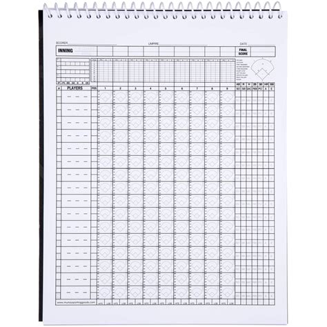 Murray Sporting Goods Baseball Scorebook