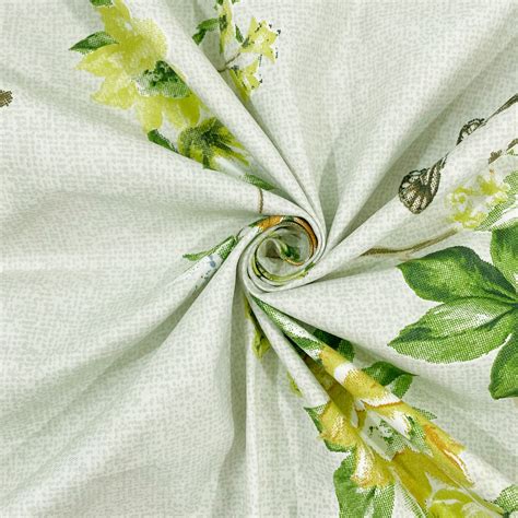Floral Print Green 200 TC Double Queen Bedsheet With 2 Pillow Covers ...