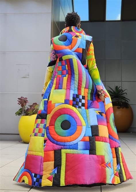 BruceGlen rainbow, floor-length puffer vest | Colorful fashion, Punk ...