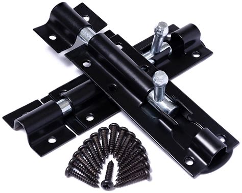Buy NCaan 2pk Heavy Duty Tower Bolt Black with Screws, Door Bolt, Door ...