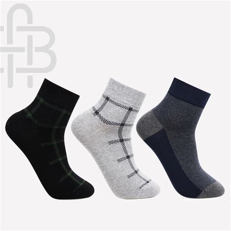 Mens Scottish Collection Ankle Socks-Pack Of 3 – BONJOUR