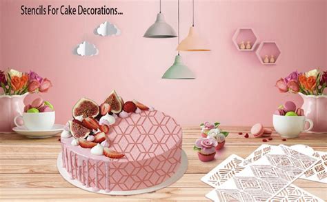 Kayra Decor Stencil for Cake Decoration - Cake Stencils Design Sheet ...