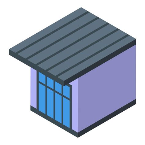 Meer-Bungalow-Symbol isometrischer Vektor Strandhaus Sommerhütte ...