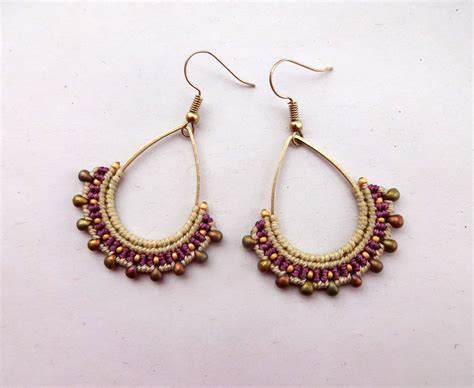 Image result for Micro Macrame Earring Tutorial