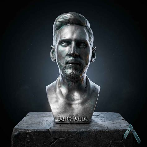 Lionel Messi Bust Sculpture Decor Item | Archadia Decor