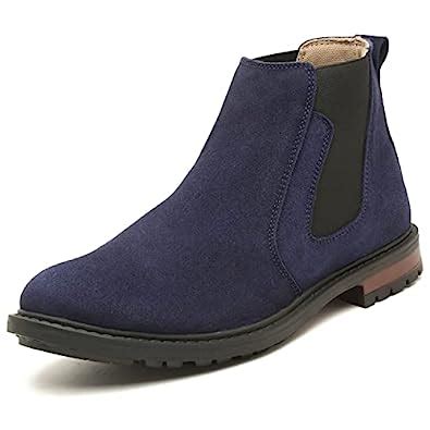 Buy LOUIS STITCH Men's American Blue Handmade High Ankle Bikers Boots ...