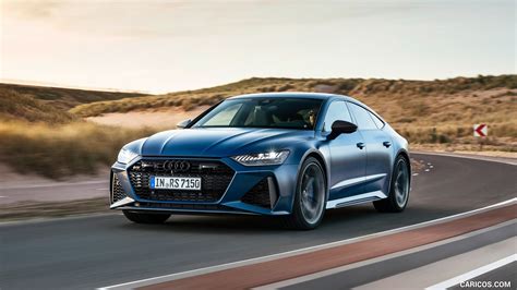 Audi RS 7 Sportback Performance | 2023MY (Color: Ascari Blue Matt) | Front Three-Quarter
