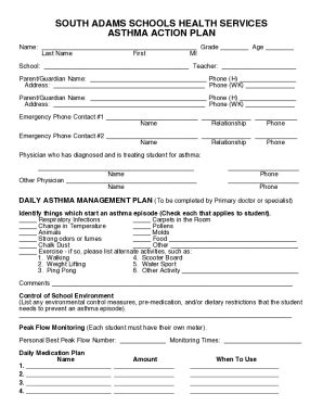 Fillable Online Asthma Management Guidelines - California Department ...