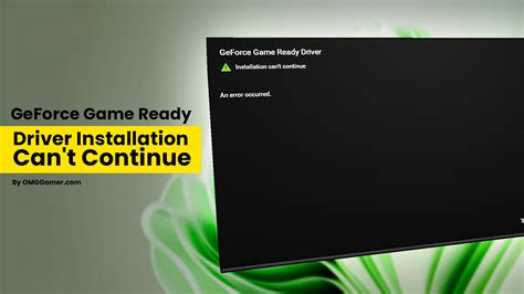 [FIX] GeForce Game Ready Driver Installation Can't Continue