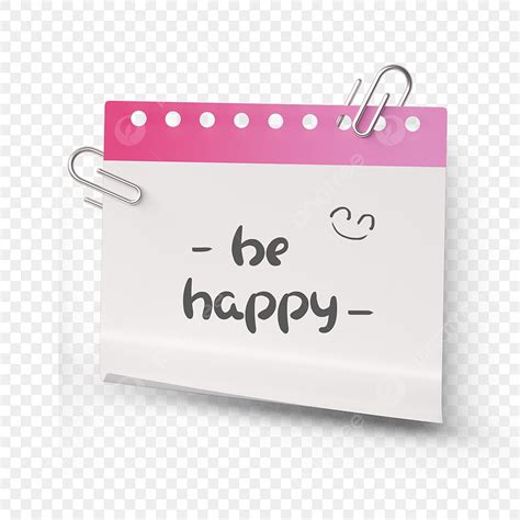 Papel De Nota Degradado Morado Inglés Be Happy PNG , Papel De Notas ...