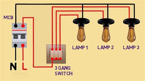Image result for Two-Way 2 Gang Switch Connection