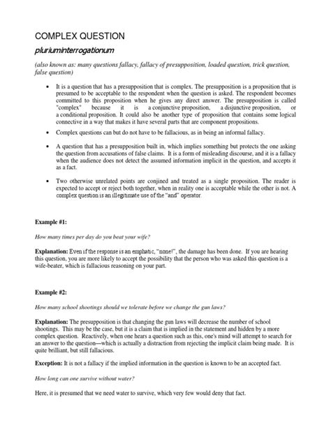 Image result for Complex Question Fallacy Examples Ads