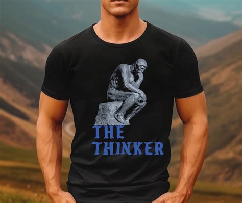 The Thinker Shirt, Funny Meme Shirt, Alt Graphic Tee, Grunge Clothing ...