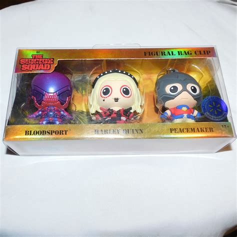 NEW Suicide Squad 3 Figural Bag Clip Peacemaker Harley Quinn Bloodsport ...