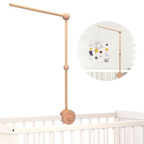 Amazon.com : Baby Crib Mobile Arm,VKP Wooden Mobile Arm for Crib Mobile ...