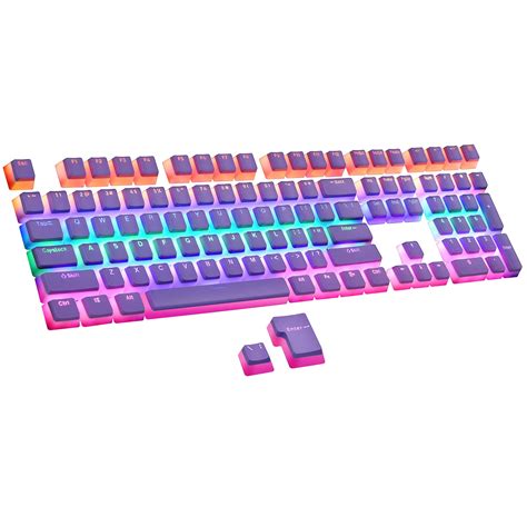 Ushow Pudding Keycaps Set Translucent Layer Backlit Keycap Double Shot ...