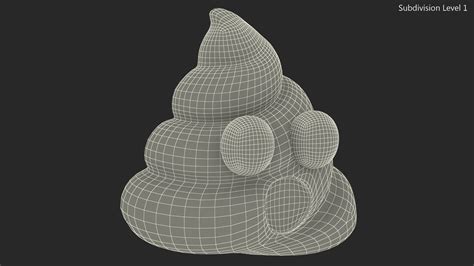 Open Mouth Poop Emoji Smile 3D | 3D Molier International