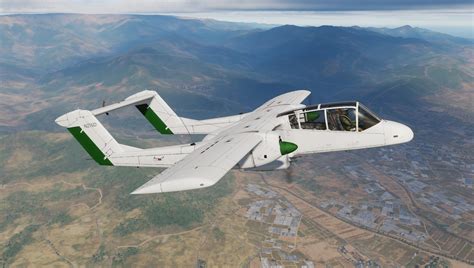 White and Green Civil OV-10A Bronco