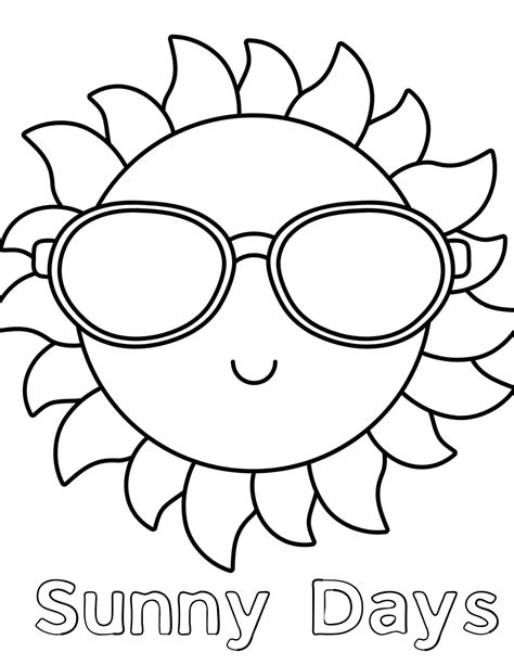 Printable Coloring Pages For Kids Sun