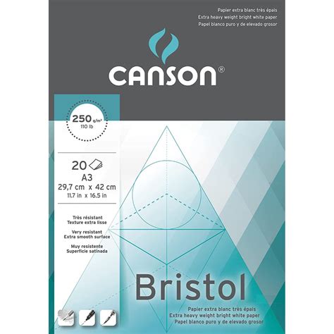 Canson Bristol 250 Gsm Very Smooth Texture A3 Sketching Paper Pad (Ult ...