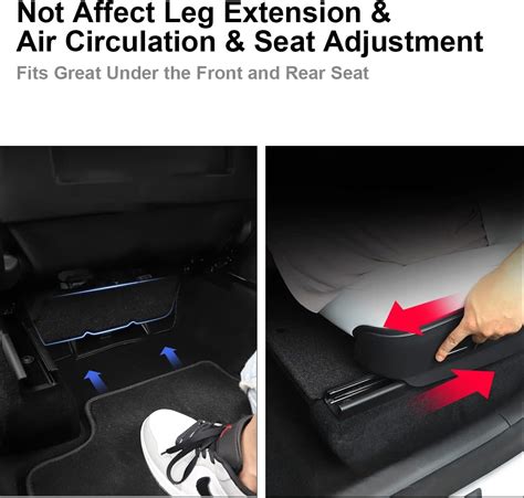 Buy Fit Tesla Model Y Under Seat Storage Box with Cover, 1PCS Felt ...