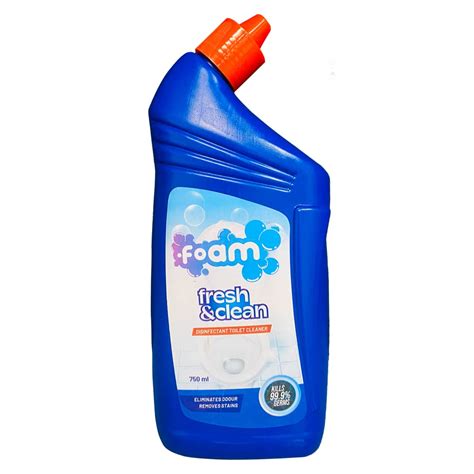 FOAM Fresh & Clean Disinfectant Toilet Cleaner - 750ml - Kills 99.9% ...