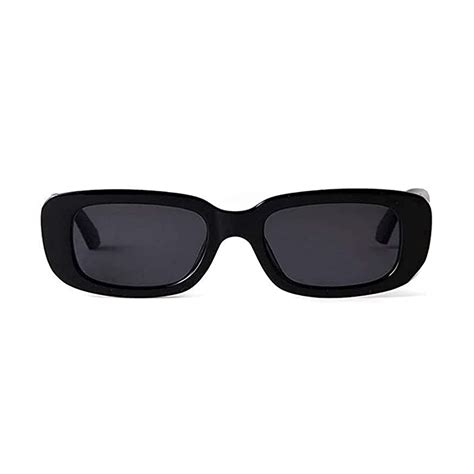 4Flaunt Rectro Series Retro Rectangular Sunglasses For Men & Women - Black