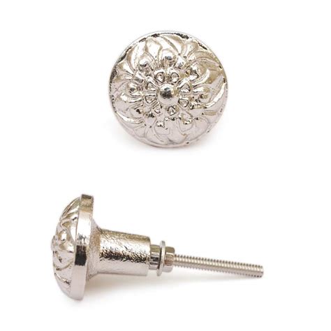 Flower Embossed Metallic Cabinet Knob – NEERJA INTERNATIONAL INC