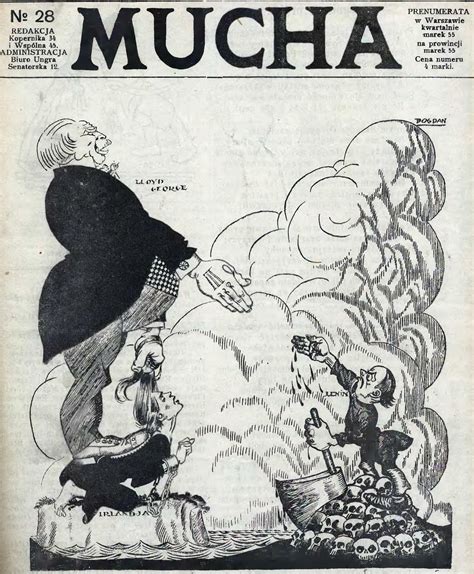 Cartoon from Poland's "Mucha", July 1920: Britain's Lloyd George ...