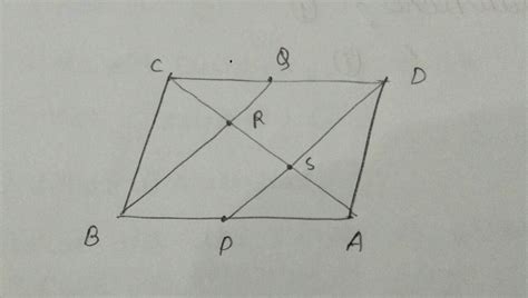 ABCD is a parallelogram. P, Q are the mid-points of the side AB and CD ...