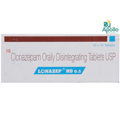 Lonazep MD 0.5 Tablet | Uses, Side Effects, Price | Apollo Pharmacy