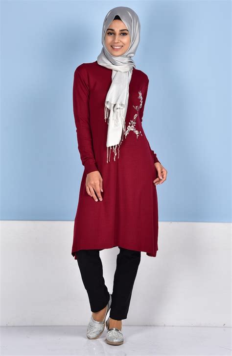 Claret Red Sweater 3926-06 | Sefamerve